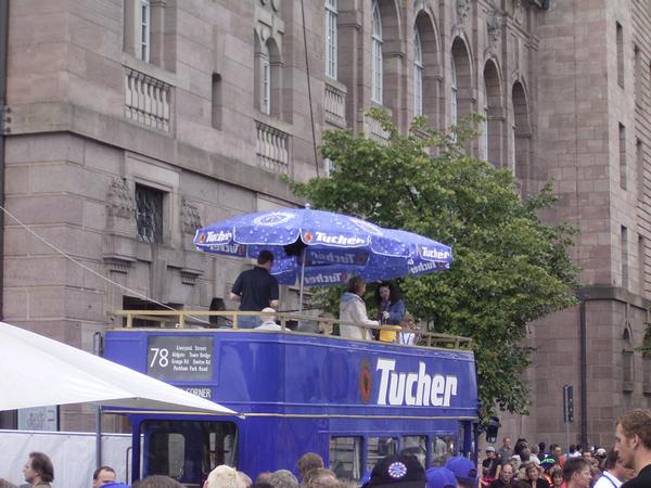 Der Tucherbus im VIP-Bereich